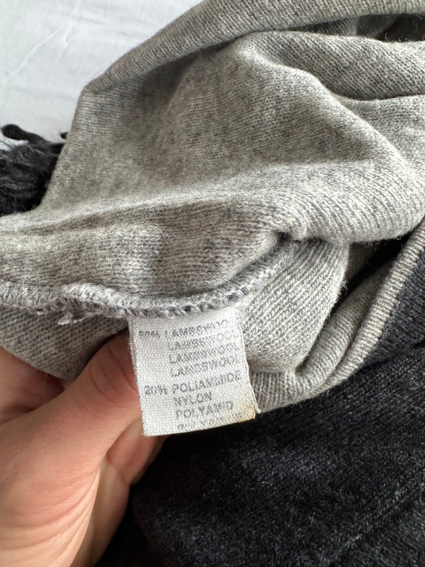 🧶 Hoodie Y2K Damă Gri din Lână de Miel – Aprox. M/L - anbracaminte