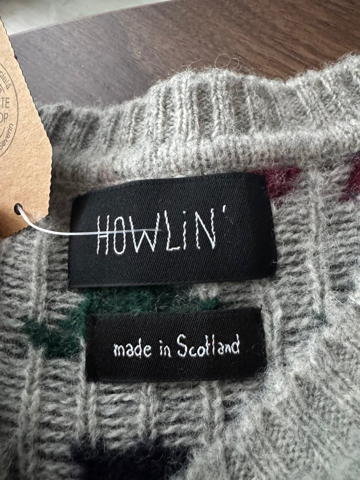 Howlin’ Pulover Lână Virgină Bărbați | Model Etnic | L - anbracaminte