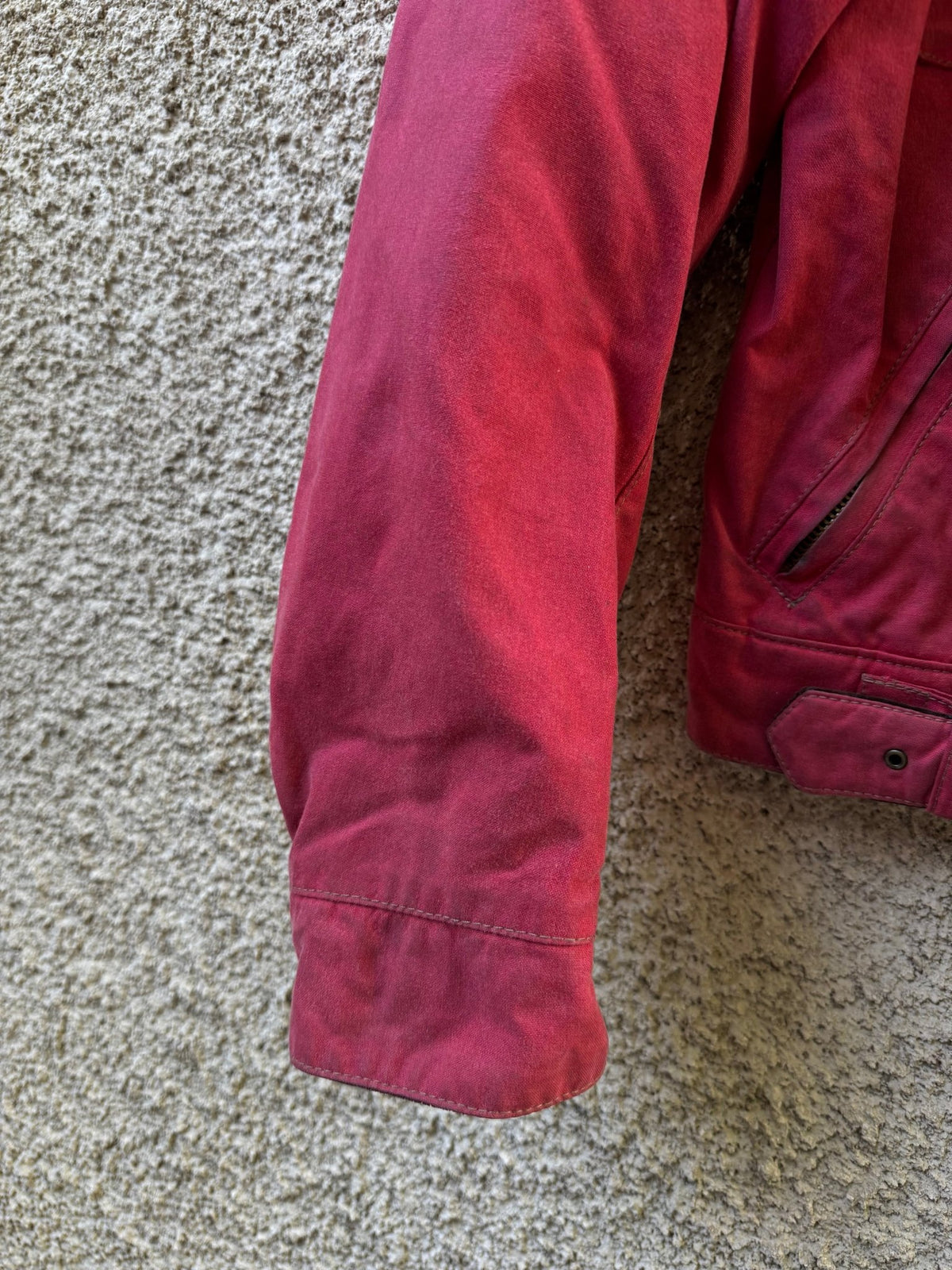 Jachetă Belstaff Racemaster Roșie Waxed Cotton Vintage | Moto Cropped | Patină Unică | L Bărbați - anbracaminte