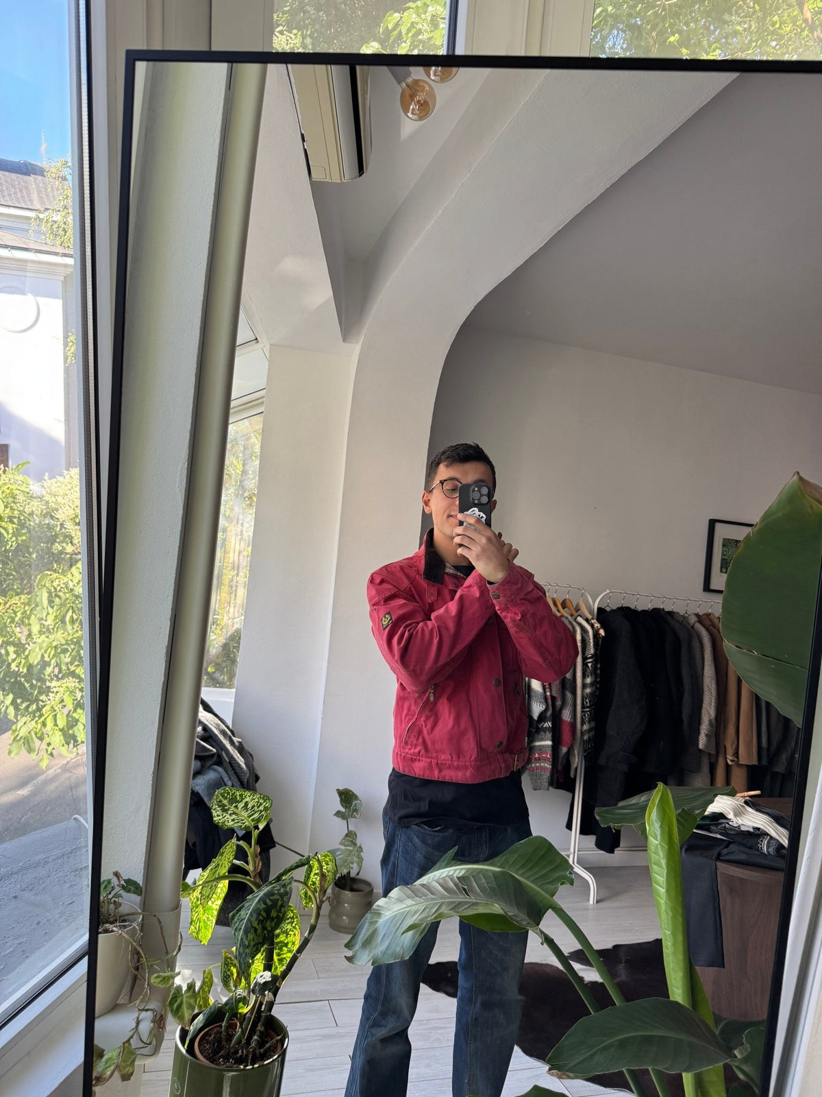 Jachetă Belstaff Racemaster Roșie Waxed Cotton Vintage | Moto Cropped | Patină Unică | L Bărbați - anbracaminte
