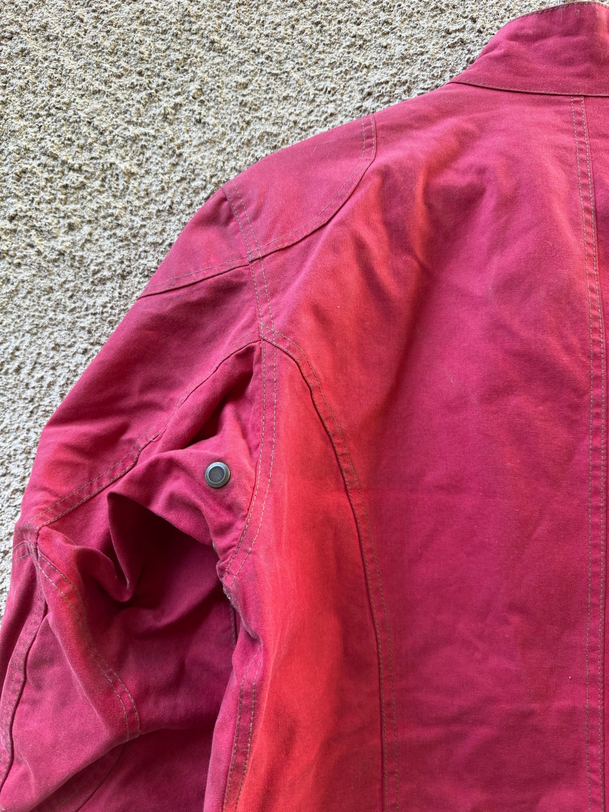 Jachetă Belstaff Racemaster Roșie Waxed Cotton Vintage | Moto Cropped | Patină Unică | L Bărbați - anbracaminte