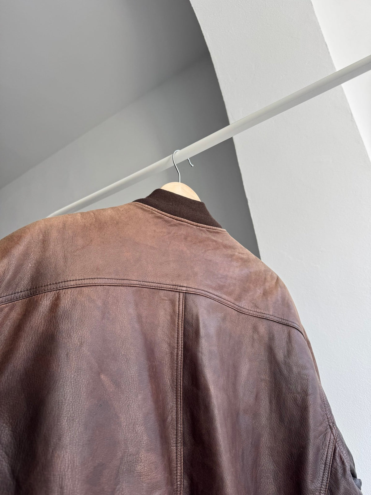 Jachetă Bomber Piele Vintage Faded | Patină Naturală | XL Bărbați - anbracaminte