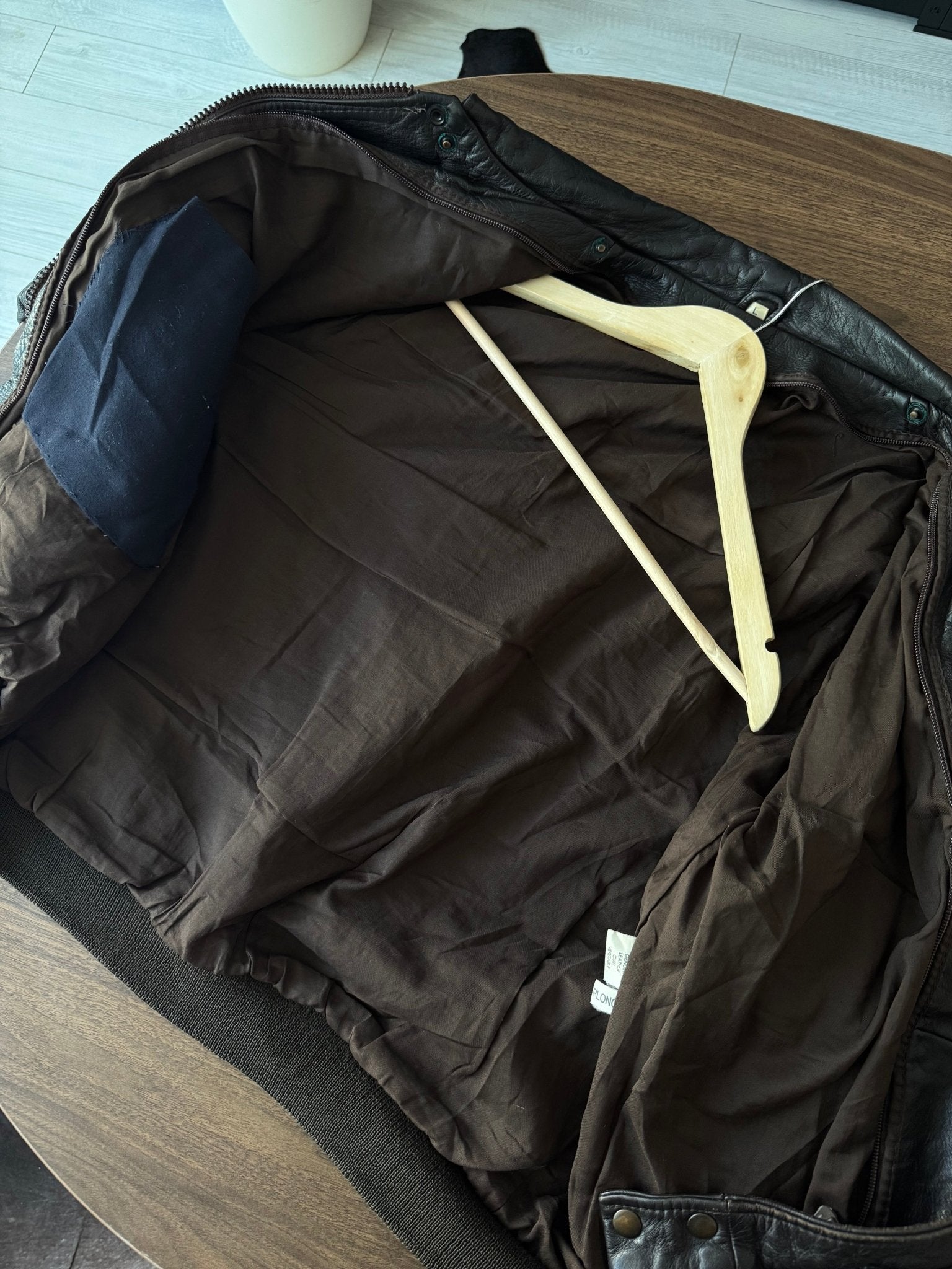 Jachetă Piele Bomber A2 Vintage Maro Închis | 100% Cowhide | Patină Naturală – L Bărbați - anbracaminte