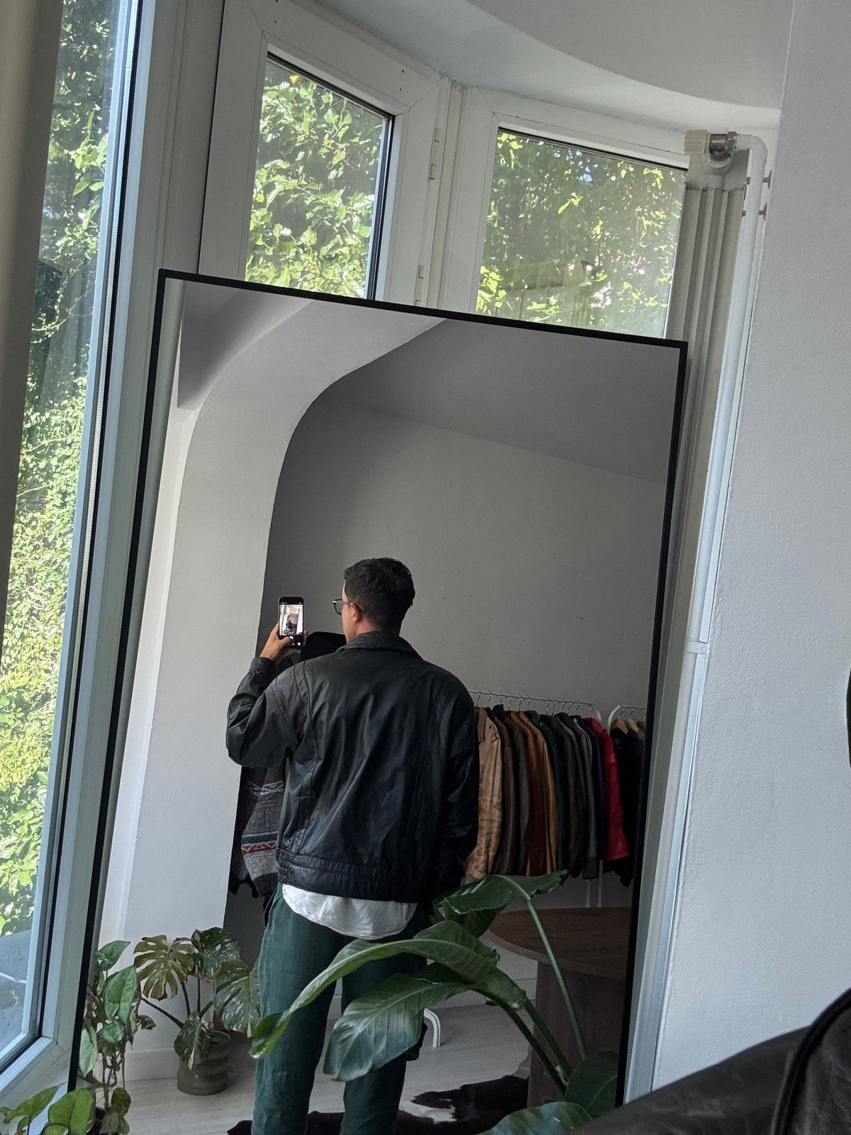 Jachetă Piele Cowhide Neagră Vintage | L Bărbați - anbracaminte