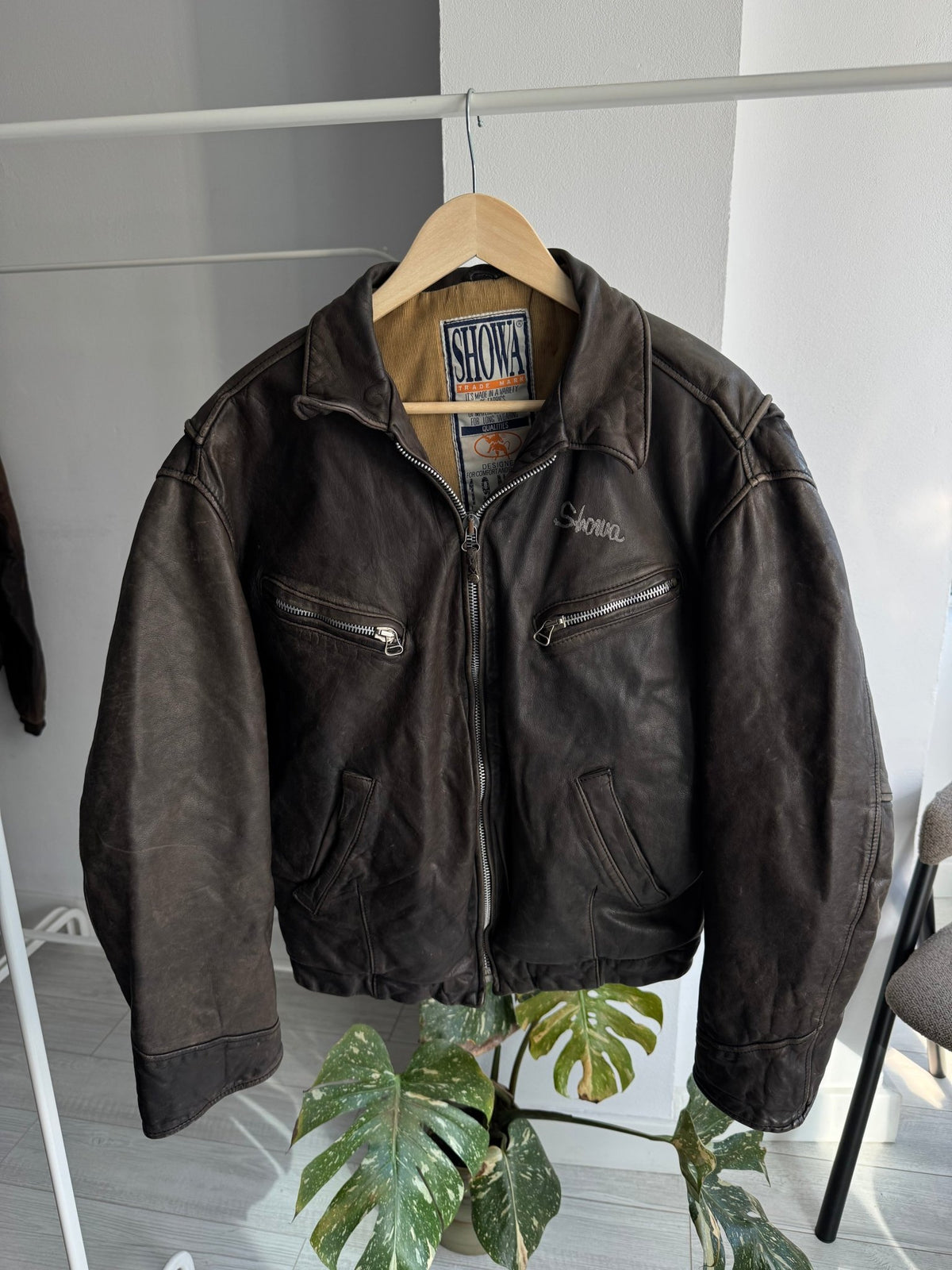 Jachetă Piele Cropped Faded Vintage | Patină Naturală | Made in Italy – L Bărbați - anbracaminte