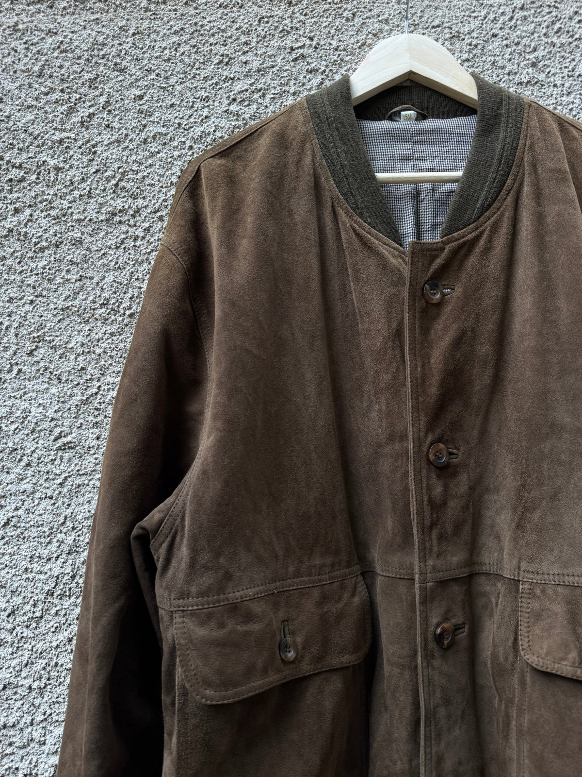 Jachetă Piele Întoarsă Maro Vintage Bărbați | L/XL (52) - anbracaminte