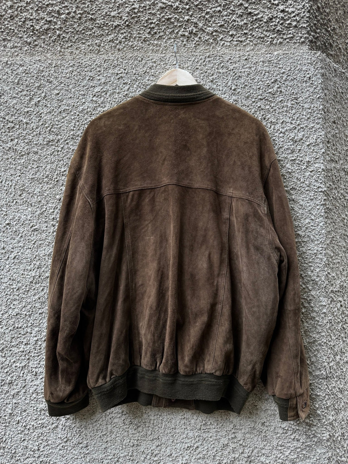 Jachetă Piele Întoarsă Maro Vintage Bărbați | L/XL (52) - anbracaminte