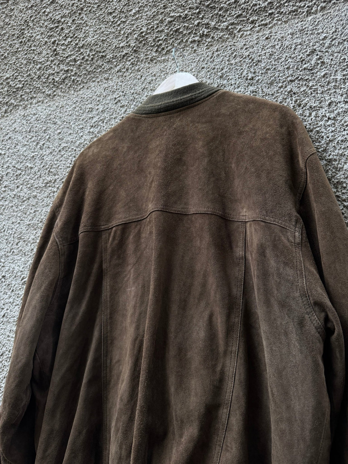 Jachetă Piele Întoarsă Maro Vintage Bărbați | L/XL (52) - anbracaminte