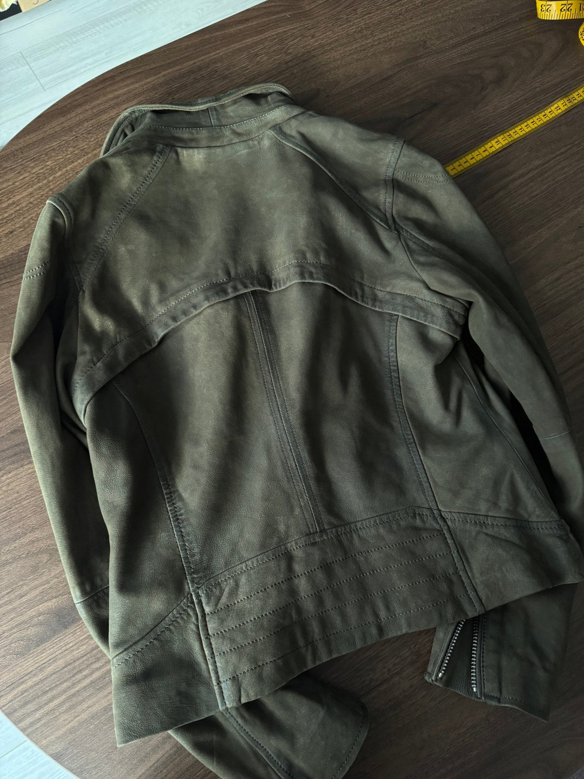 Jachetă Piele Miel Maze | Verde Măsliniu Închis | Factory Aged | L Damă - anbracaminte
