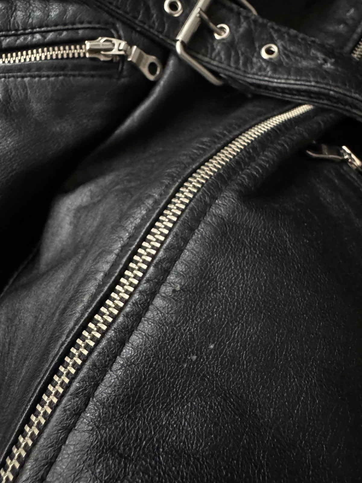 Jachetă Piele Naturală Vintage Femei | Biker Cambrată | L - anbracaminte