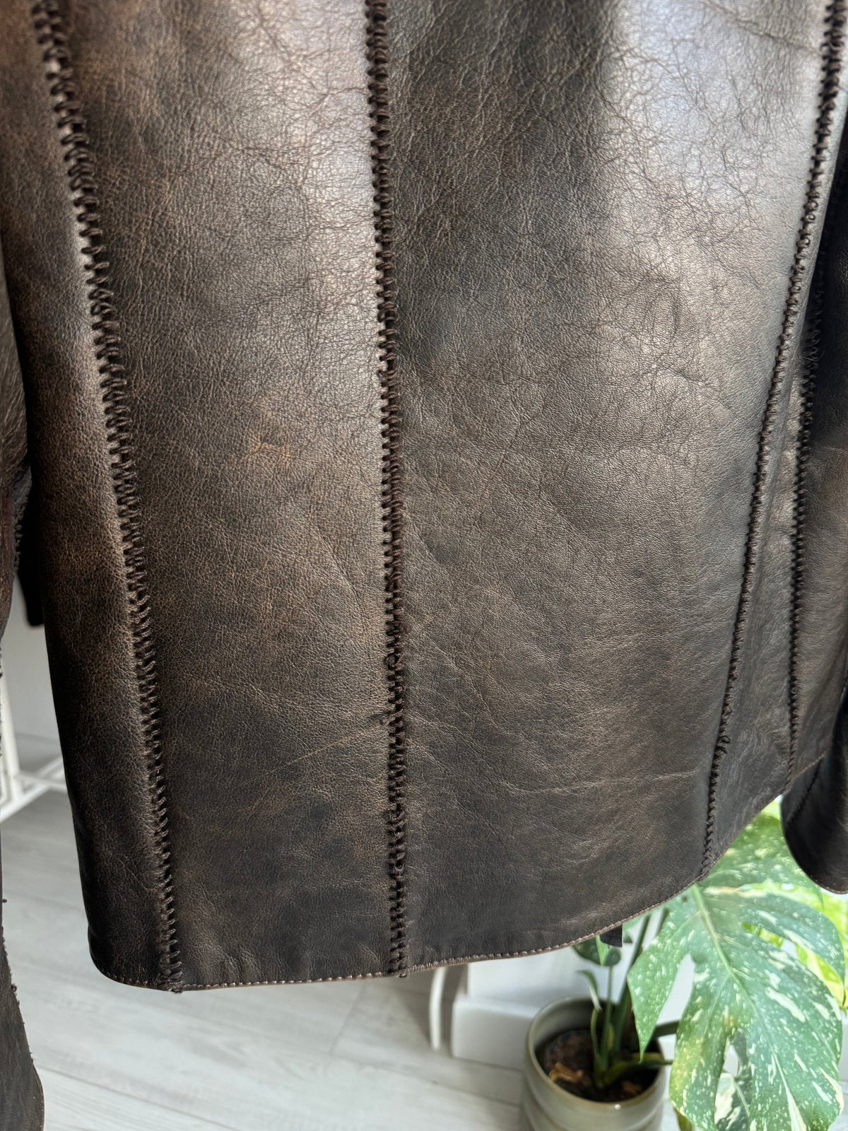 🏍️ Jachetă Piele Oaie Cafe Racer Y2K Neagră | Patină Naturală | Made in Italy – L/XL Damă - anbracaminte