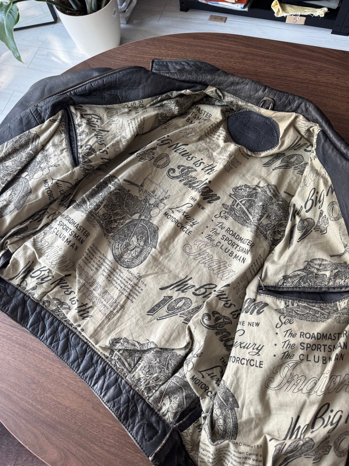 Jachetă Piele Vintage Faded | Patină Naturală | Cropped Boxy | Stare Perfectă | L/XL Bărbați (52) - anbracaminte