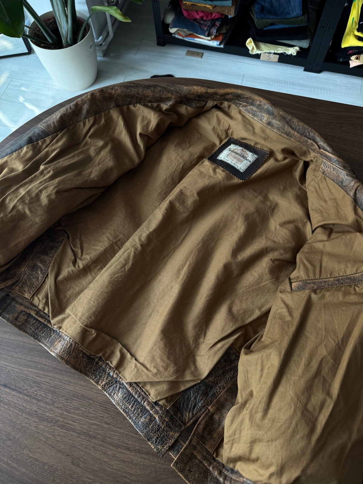 Jachetă Piele Vintage Faded | Patină Naturală | Stare Perfectă | Made in Italy | M Bărbați - anbracaminte