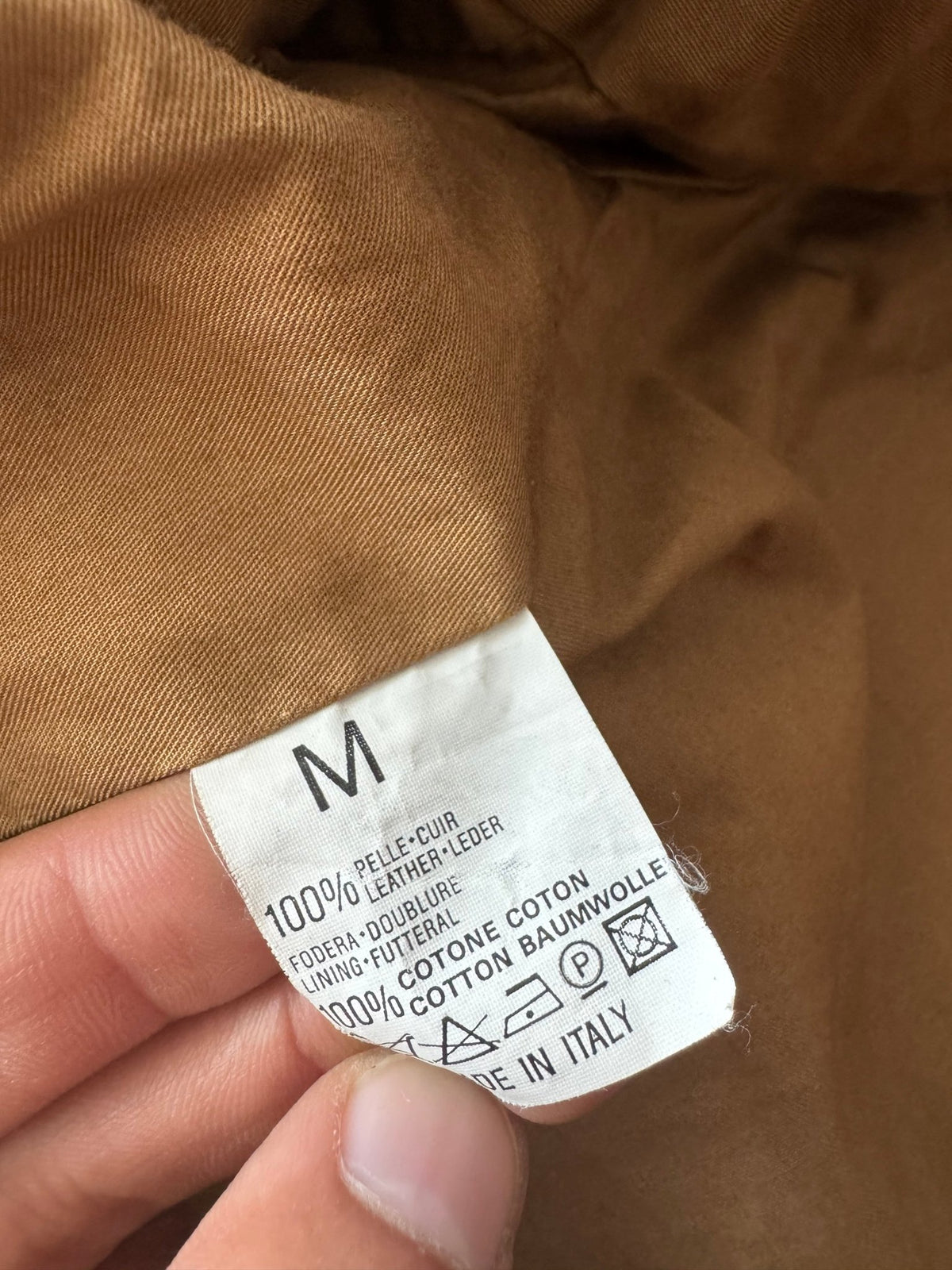 Jachetă Piele Vintage Faded | Patină Naturală | Stare Perfectă | Made in Italy | M Bărbați - anbracaminte