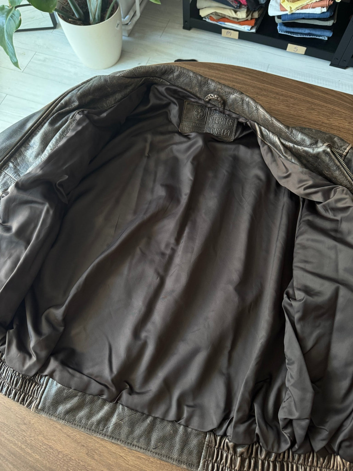 Jachetă Piele Vintage | Patină Naturală | Cropped Boxy | M Bărbați (46) - anbracaminte
