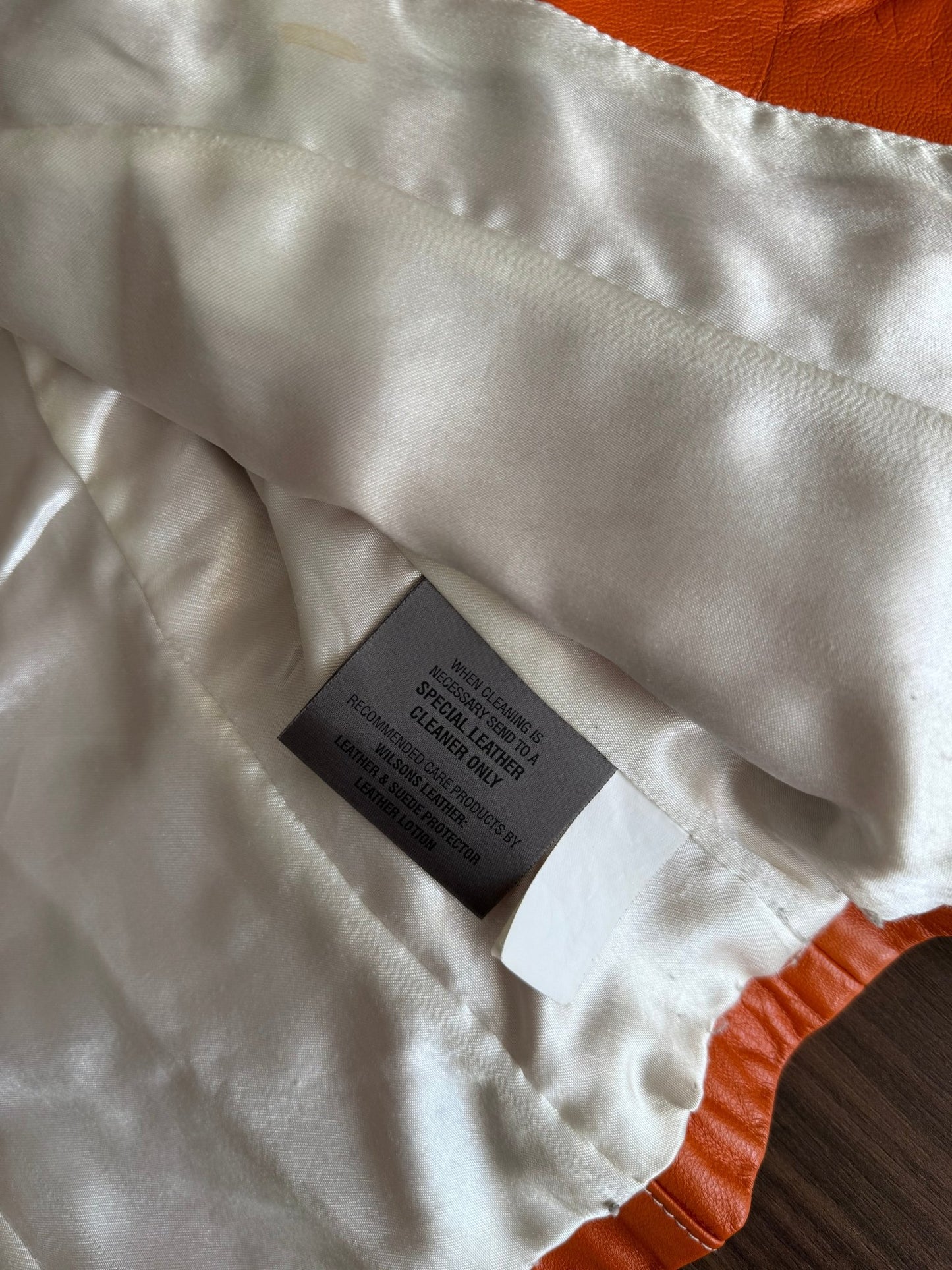 🍊 Jachetă Piele Wilson's Portocalie Y2K – S Damă - anbracaminte