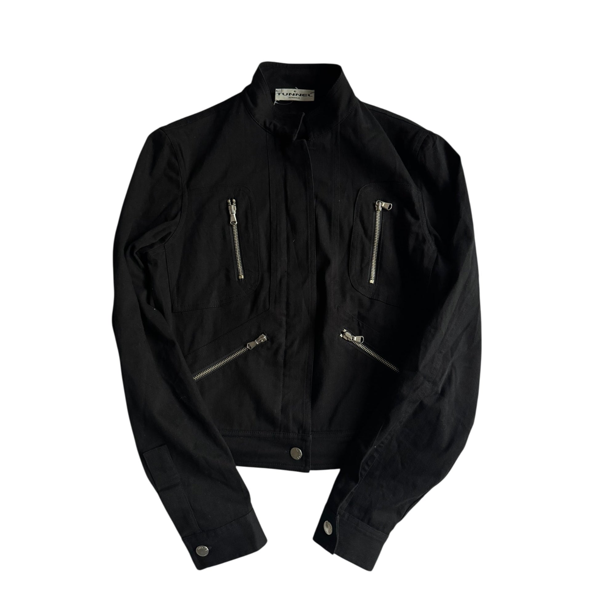 🧥 Jachetă Racing Vintage Neagră din Bumbac – IT 42 / Femei M - anbracaminte