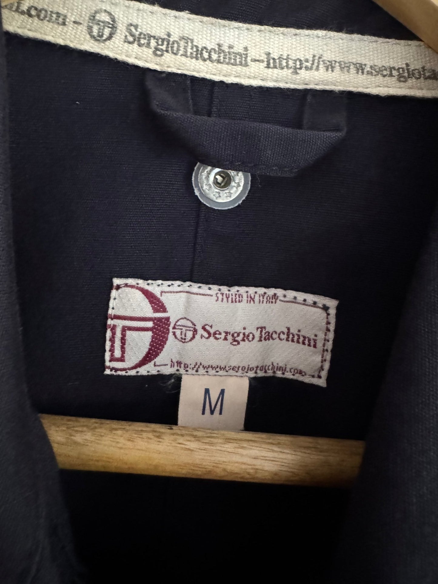 👨‍🚒 Jachetă Sergio Tacchini bleumarin închis cu închidere tip fireman clasp – mărimea M - anbracaminte