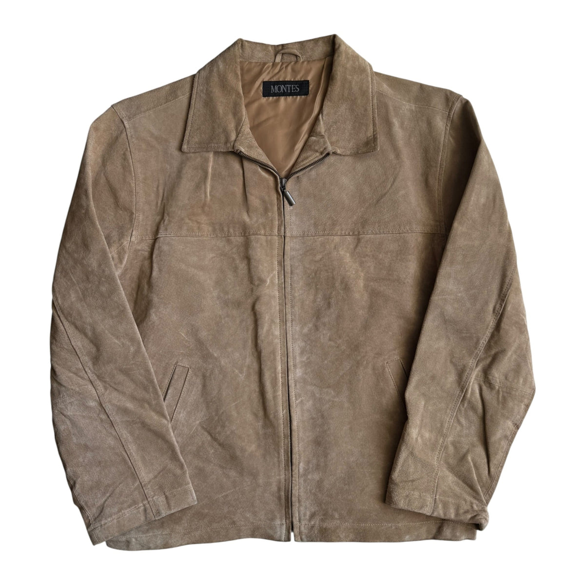 Jachetă Suede Crem Vintage | L Bărbați (50) - anbracaminte