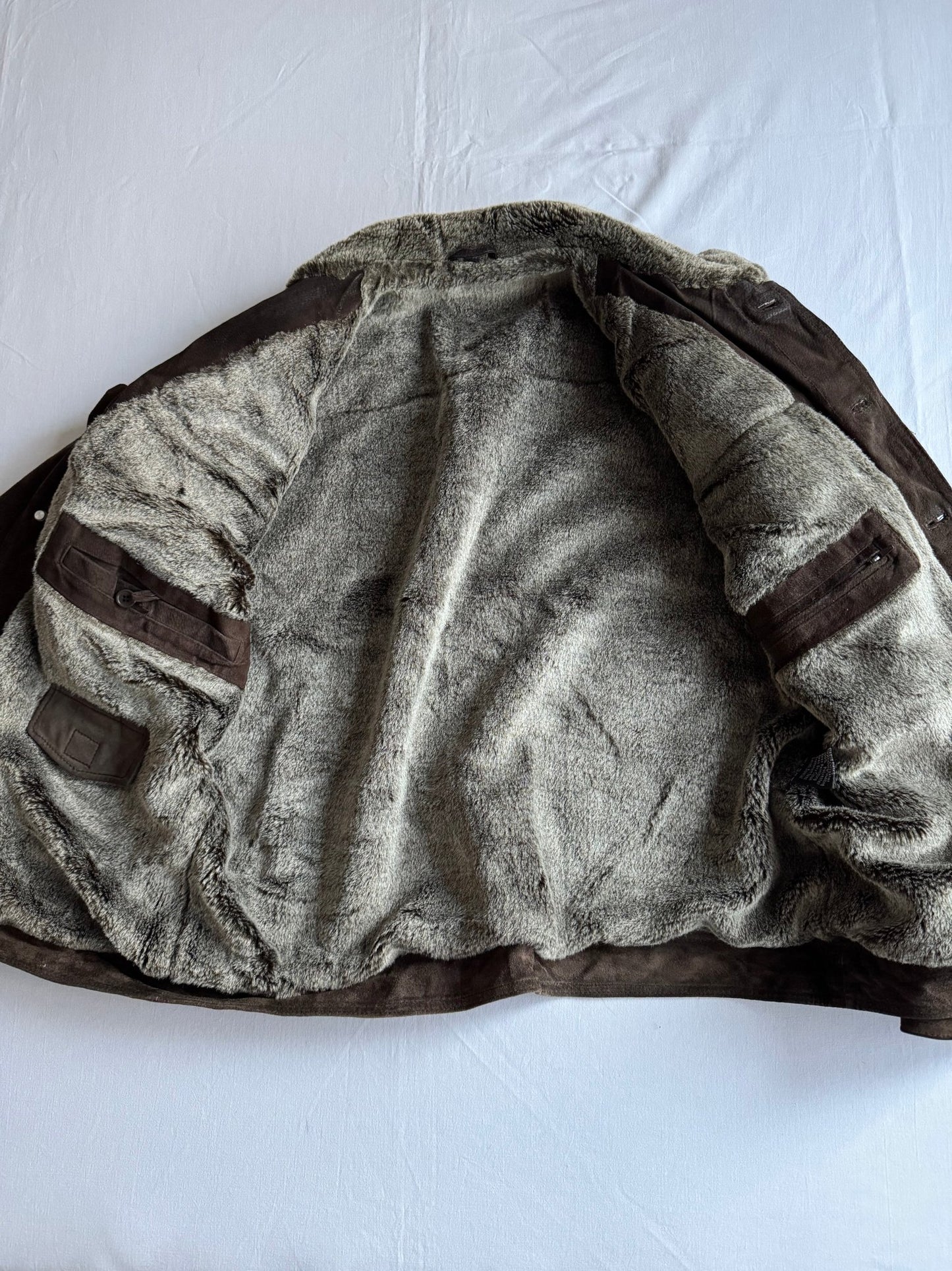 🧥 Jachetă Trucker Vintage Suede – Mărime M - anbracaminte
