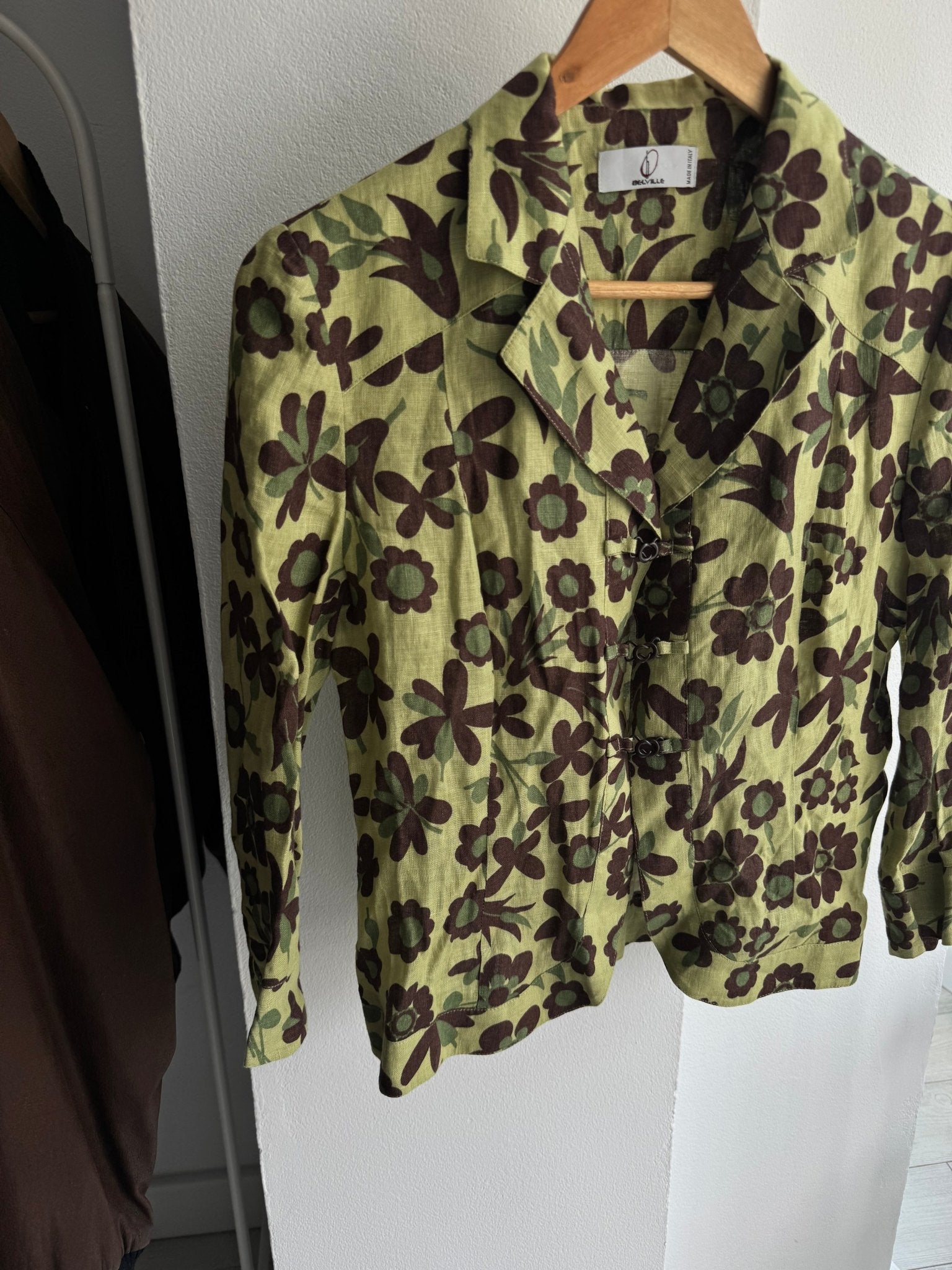 🍃 Jachetă Vintage Damă Printed din In – IT 42 (S) – Made in Italy - anbracaminte