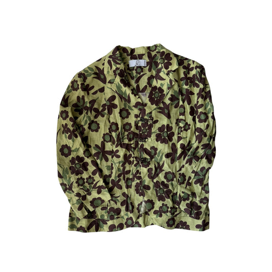 🍃 Jachetă Vintage Damă Printed din In – IT 42 (S) – Made in Italy - anbracaminte
