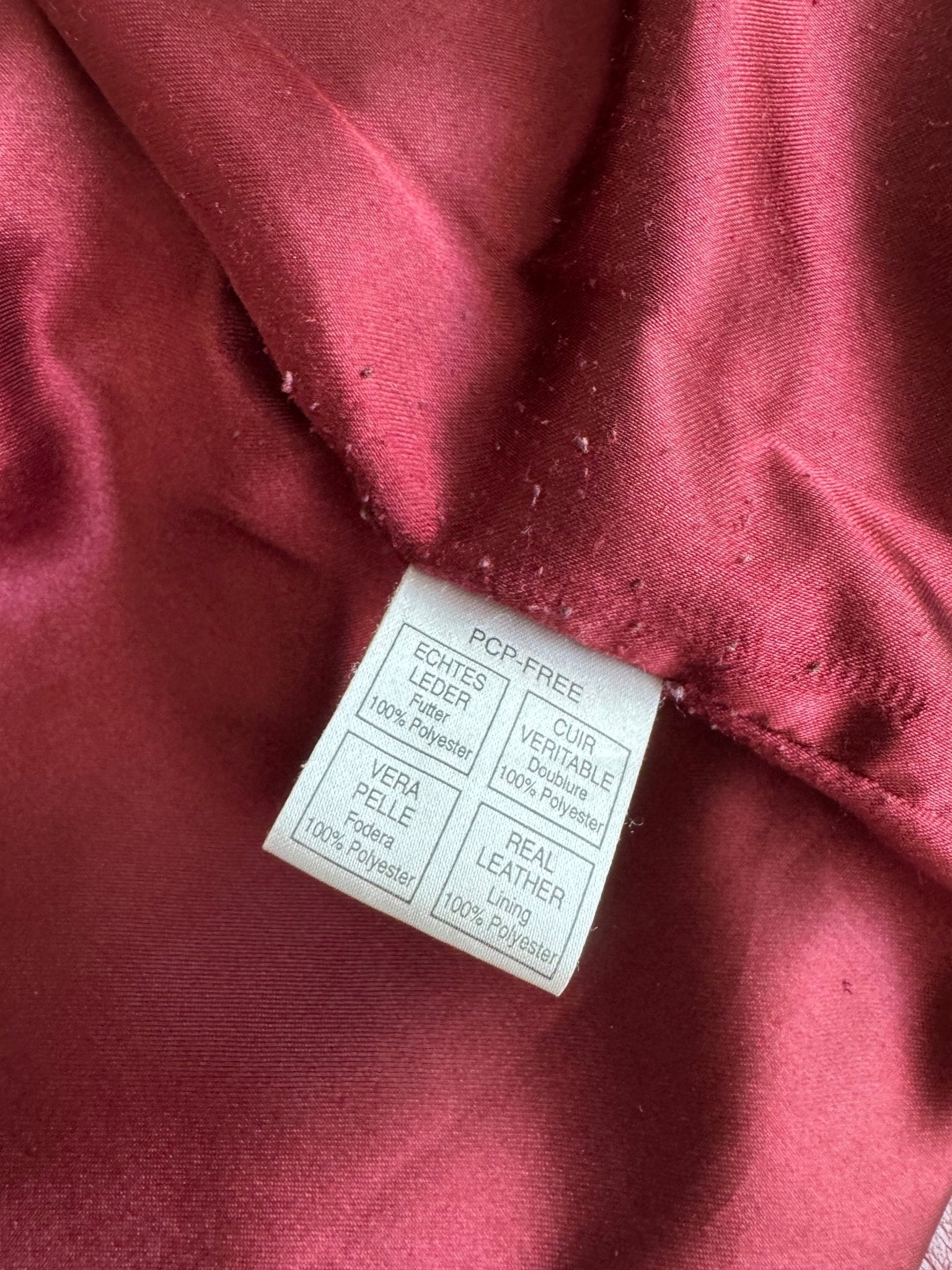 🍷 Jachetă Vintage din Piele Burgundy – Damă | Mărimea 36 / S - anbracaminte