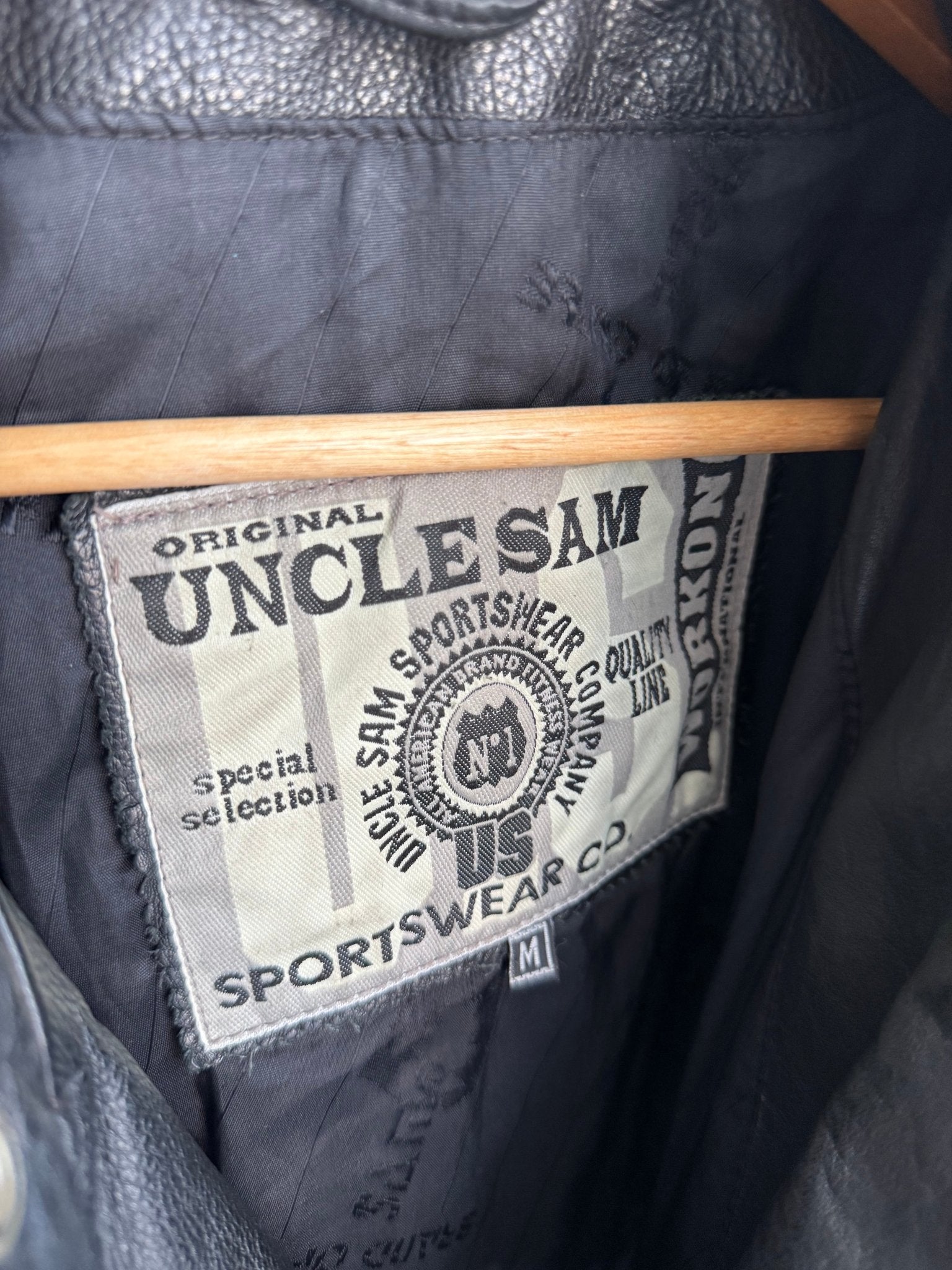 🐮 Jachetă Vintage din Piele de Vacă Neagră – Bărbați | M (Oversized M / L) - anbracaminte