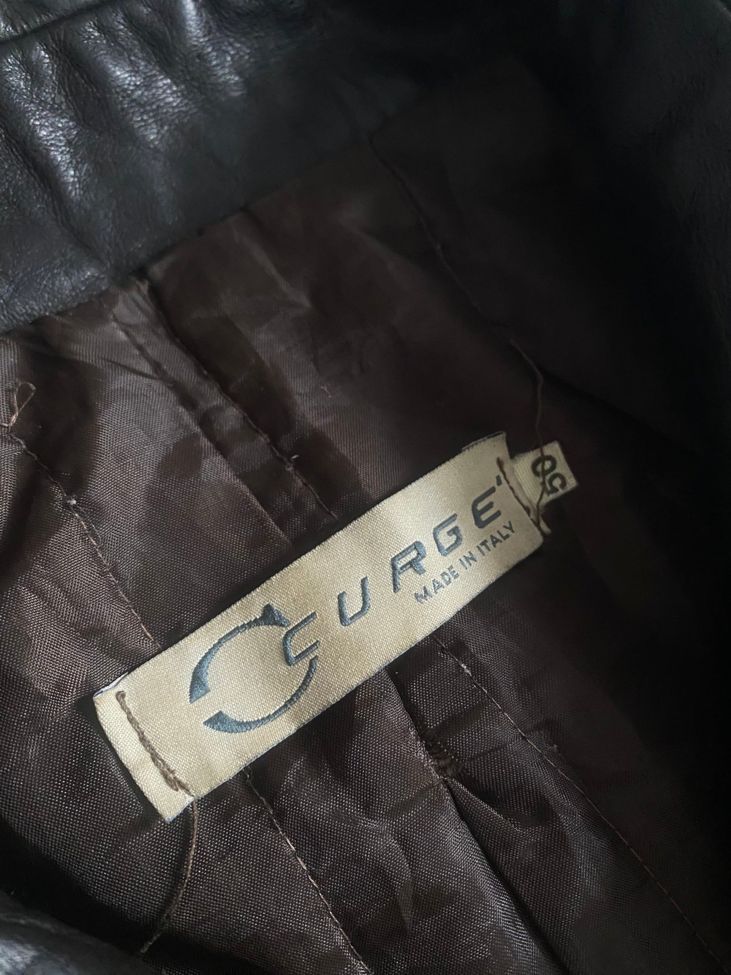 Jachetă Vintage din Piele Maro Închis – Made in Italy – Mărime 50 (Bărbați) - anbracaminte