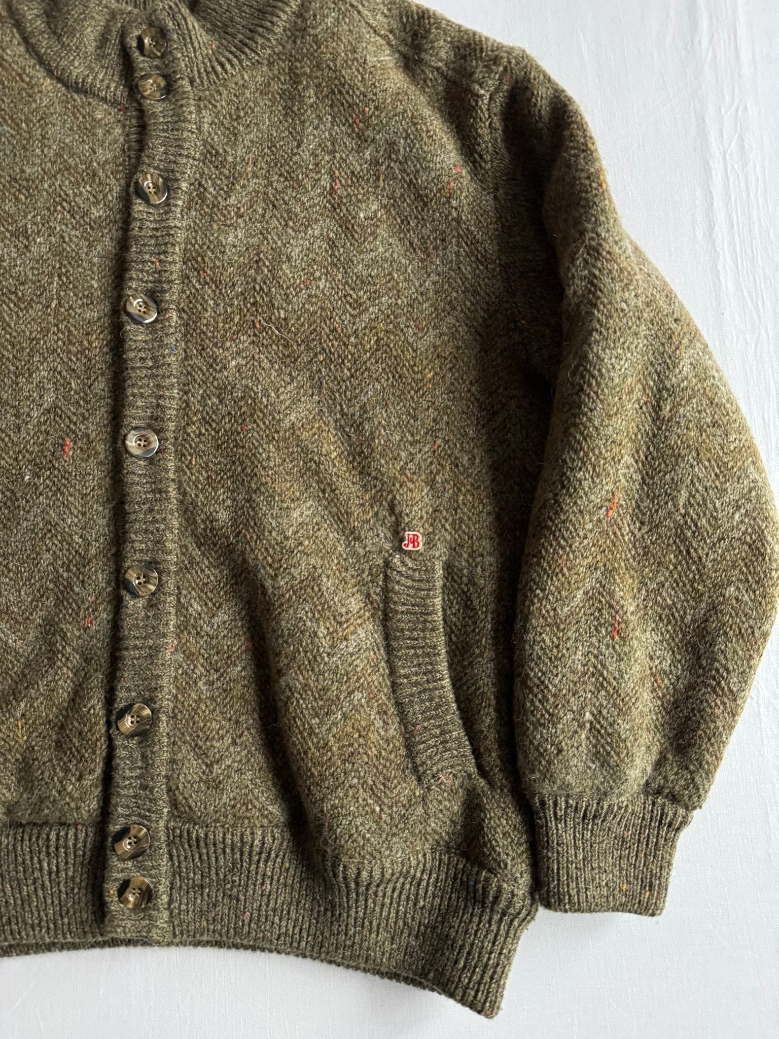 🧶 Jachetă Vintage Tricotată Tip Bomber cu Căptușeală din Bumbac – L - anbracaminte