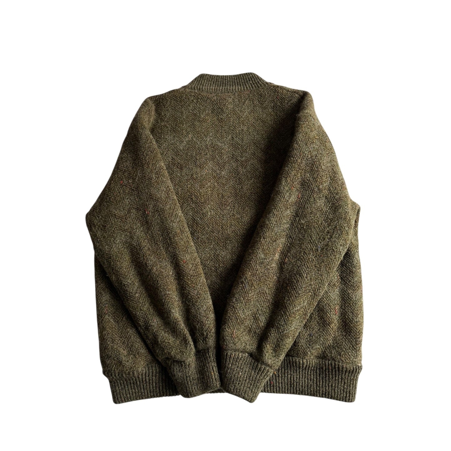 🧶 Jachetă Vintage Tricotată Tip Bomber cu Căptușeală din Bumbac – L - anbracaminte