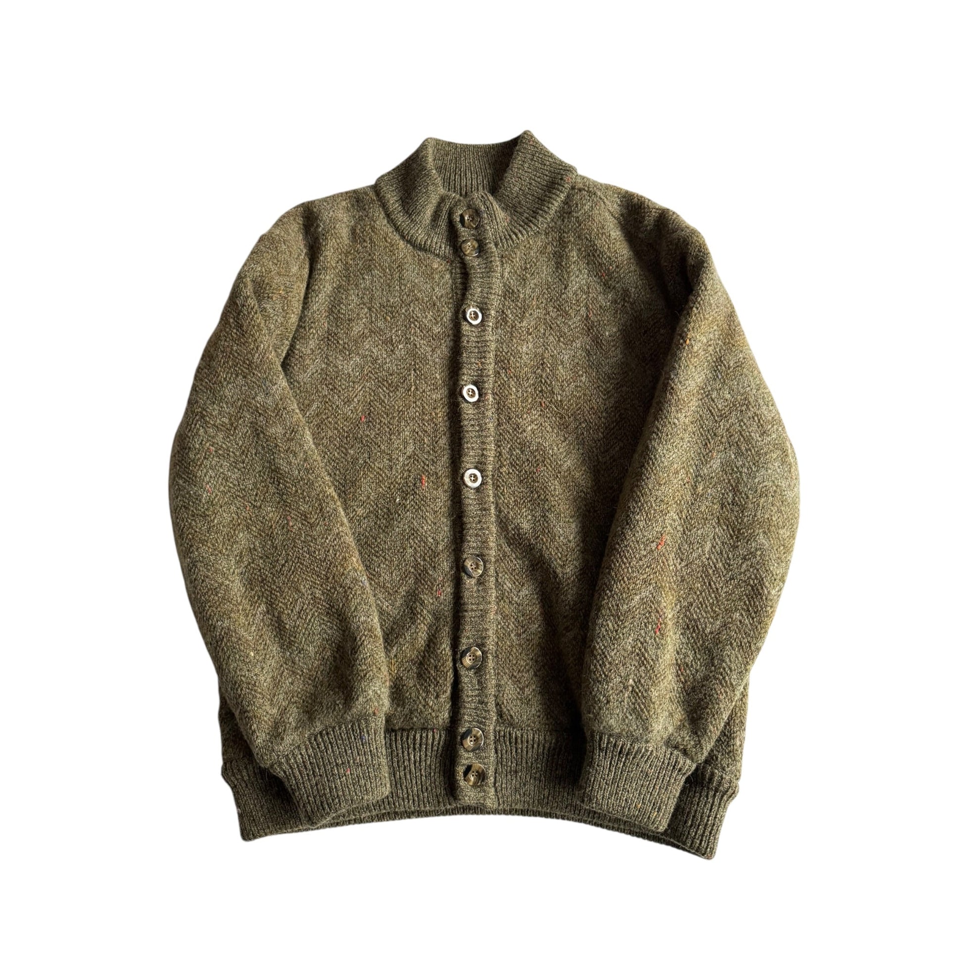 🧶 Jachetă Vintage Tricotată Tip Bomber cu Căptușeală din Bumbac – L - anbracaminte