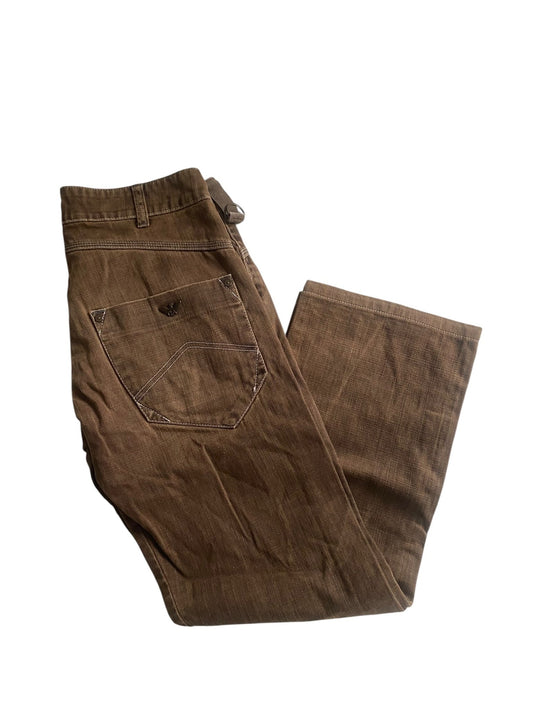 Jeans Armani Jeans washed maro, mărimea 30 🇮🇹👖 - anbracaminte