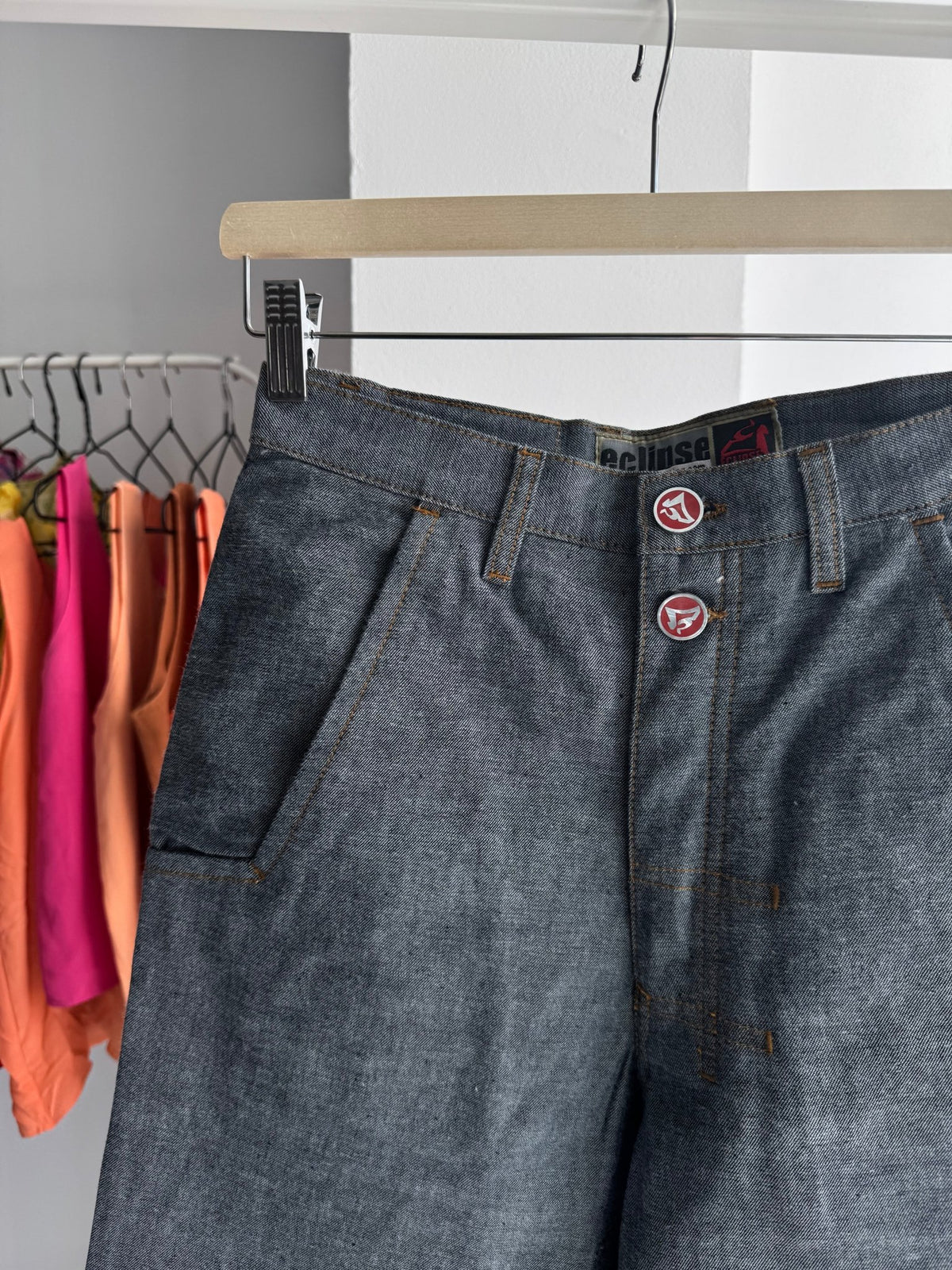 👖 Jeans Baggy Brodați Y2K Deadstock | New with Tags – S - anbracaminte