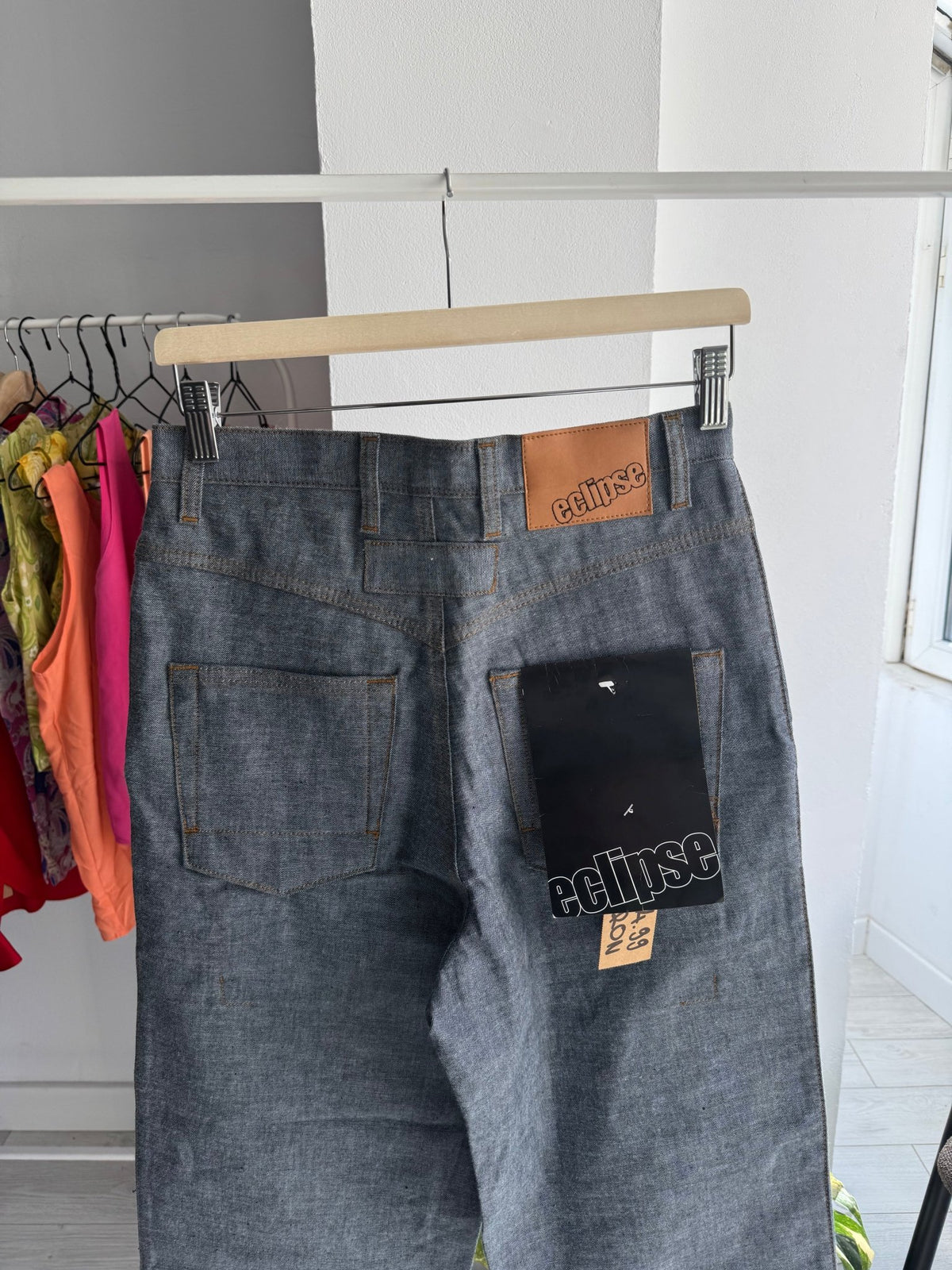 👖 Jeans Baggy Brodați Y2K Deadstock | New with Tags – S - anbracaminte