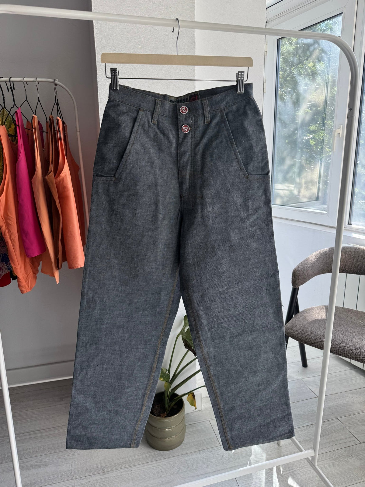 👖 Jeans Baggy Brodați Y2K Deadstock | New with Tags – S - anbracaminte
