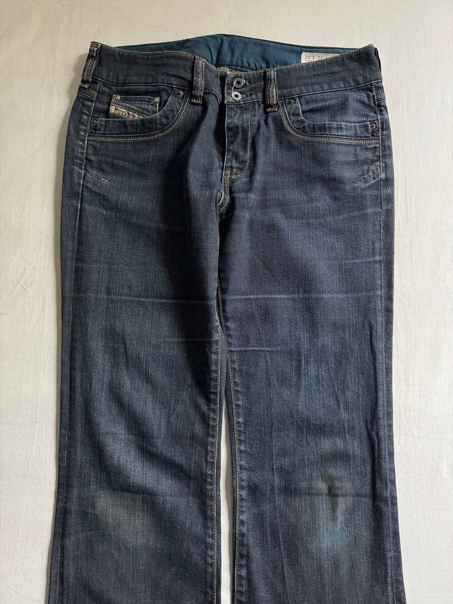 ⛽️ 👖 Jeans Diesel „Ronhar” pentru femei – Y2K – Bootcut – Made in Italy - W31 - anbracaminte