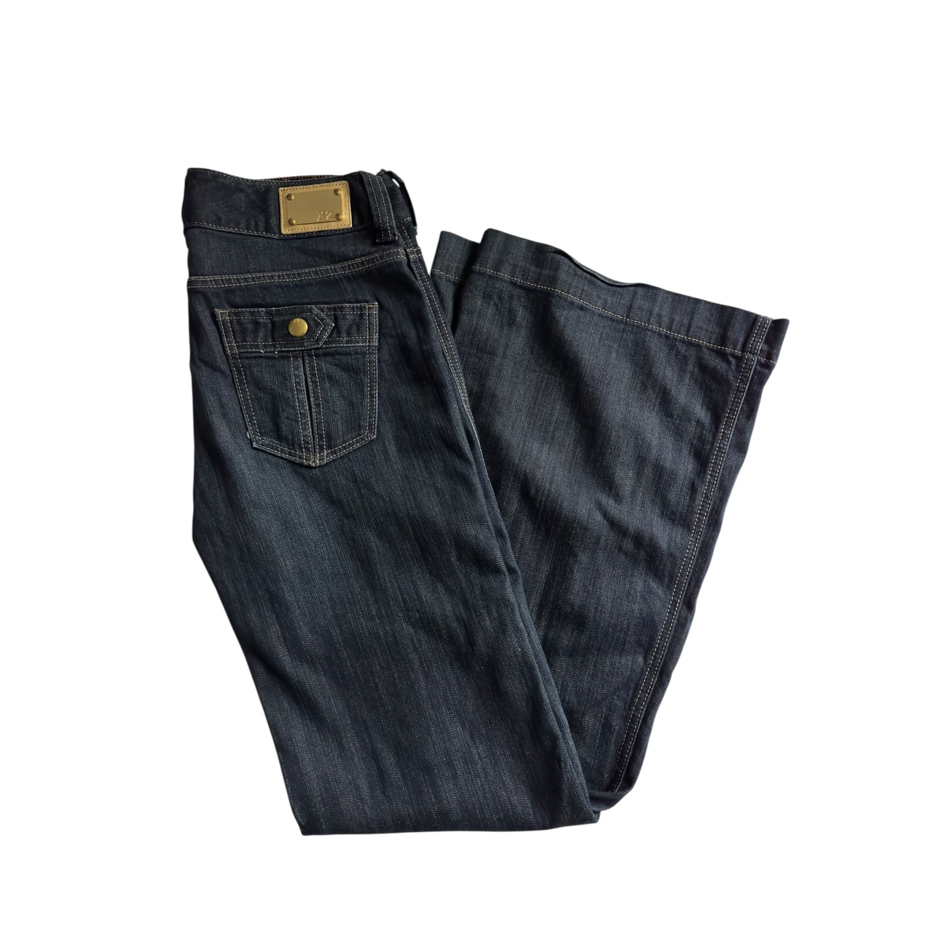 👖 Jeans Evazați X2 Dark Denim – Y2K - anbracaminte