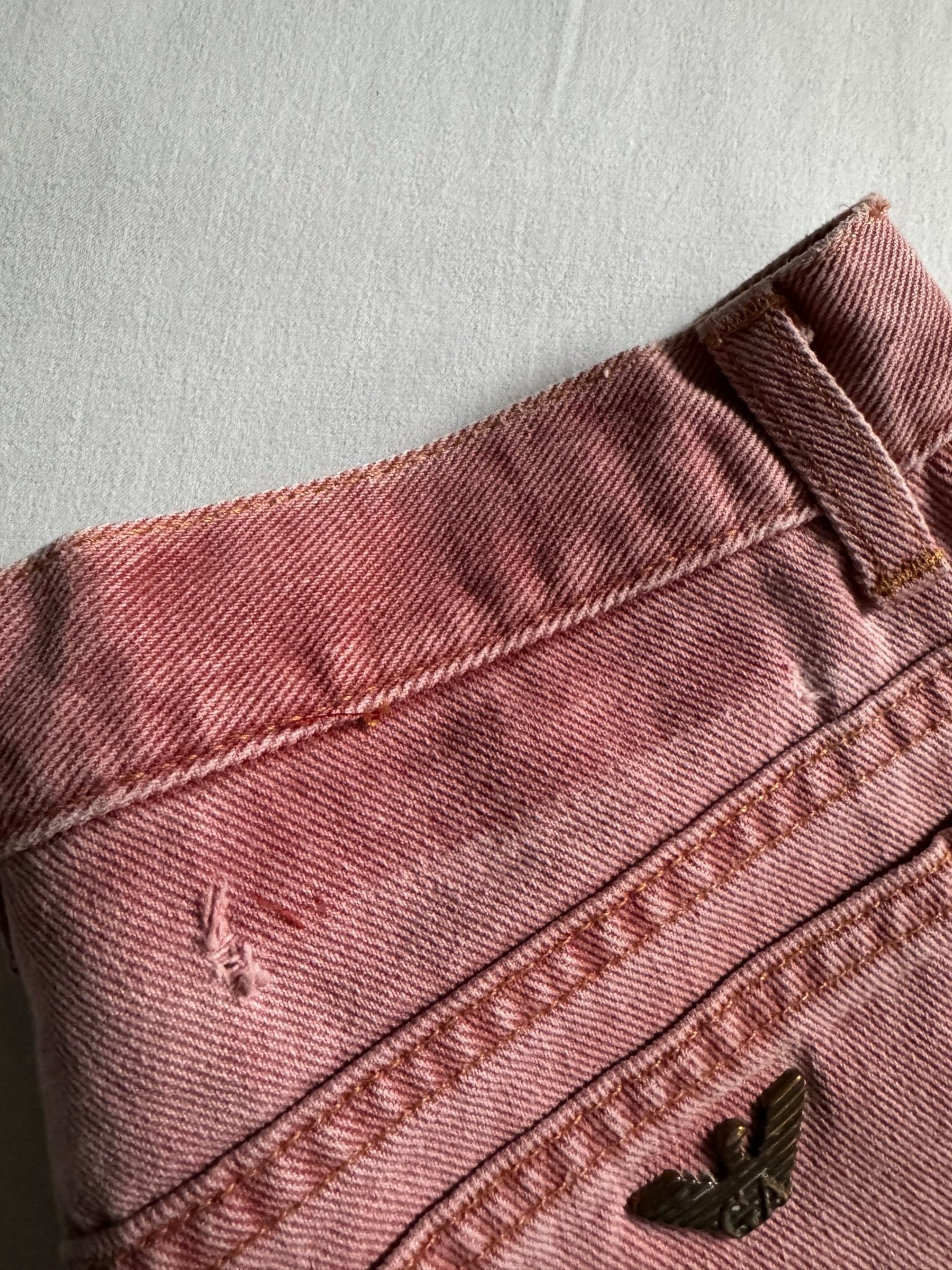 🧱 Jeans Vintage Armani – 80’s – Burnt Brick Red – US 30 / EU 40 - anbracaminte
