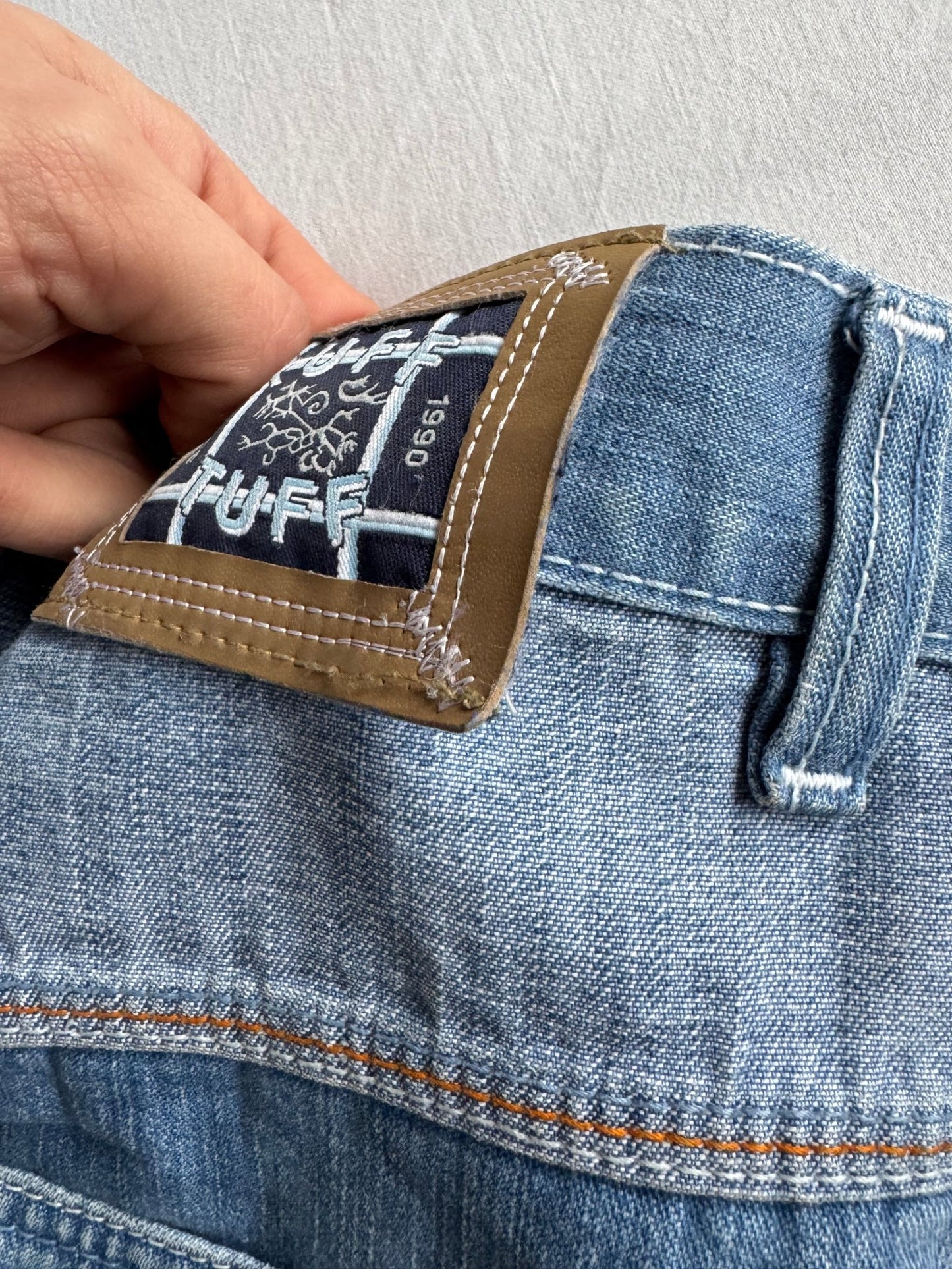 👖 Jeans Y2K Baggy cu Broderie – US 32 - anbracaminte