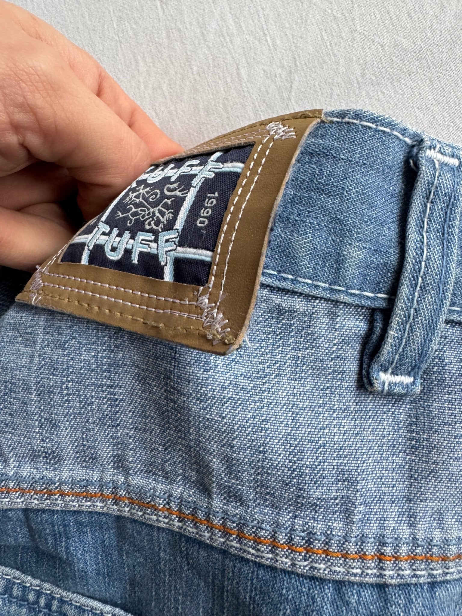 👖 Jeans Y2K Baggy cu Broderie – US 32 - anbracaminte