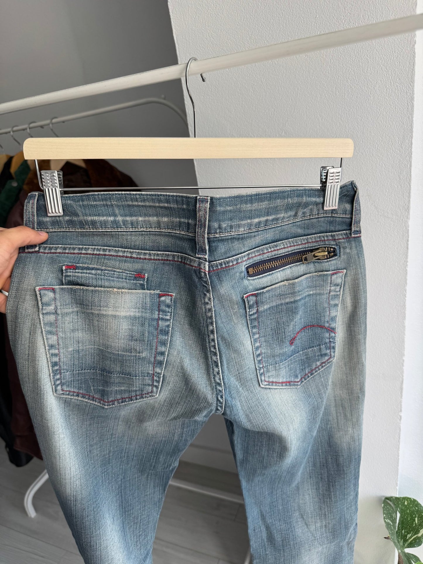 👖 Jeans Y2K G-Star Raw Bootcut Damă – W28 x L34 – Made in Italy - anbracaminte