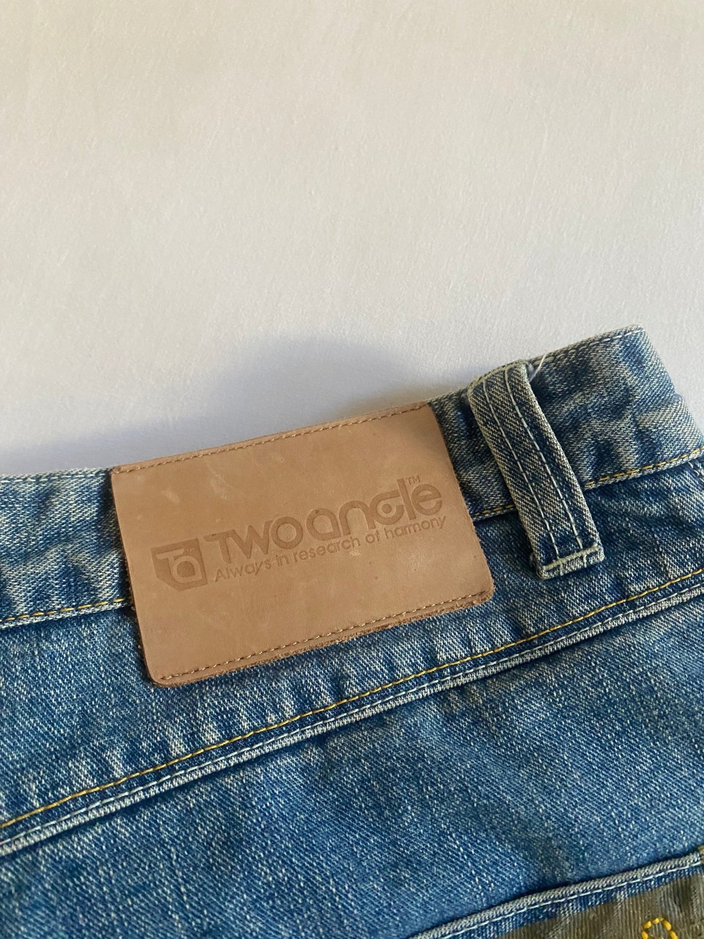🦛 Jeans Y2K Two Angle – Baggy – Printed & Embroidered – XL nu - anbracaminte