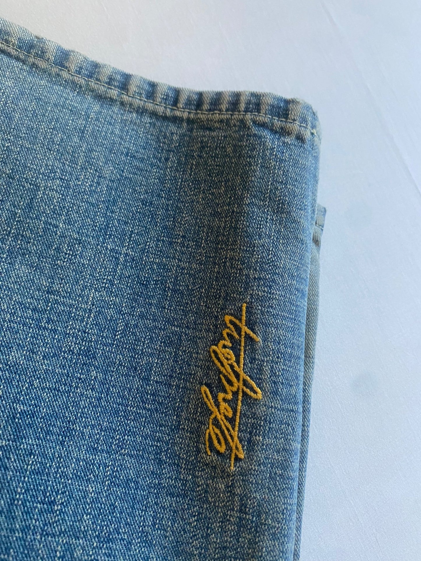🦛 Jeans Y2K Two Angle – Baggy – Printed & Embroidered – XL nu - anbracaminte