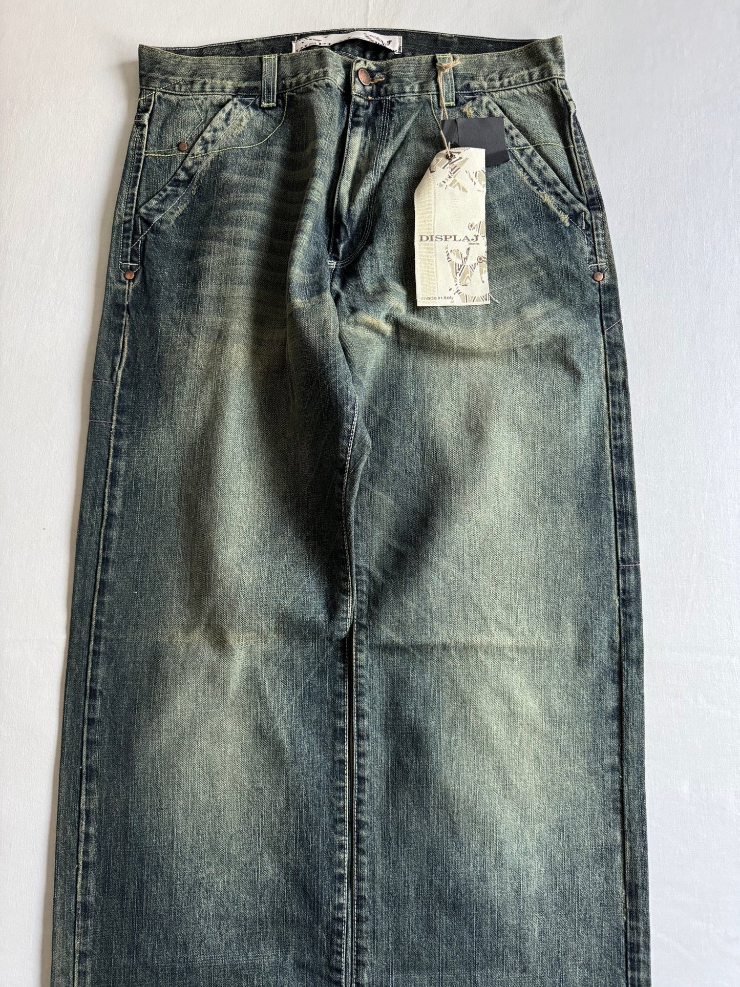 👖 Jeansi Y2K Deadstock Baggy Made in Italy – Sandy Wash (Mărimi 44 / 48 / 50) - anbracaminte