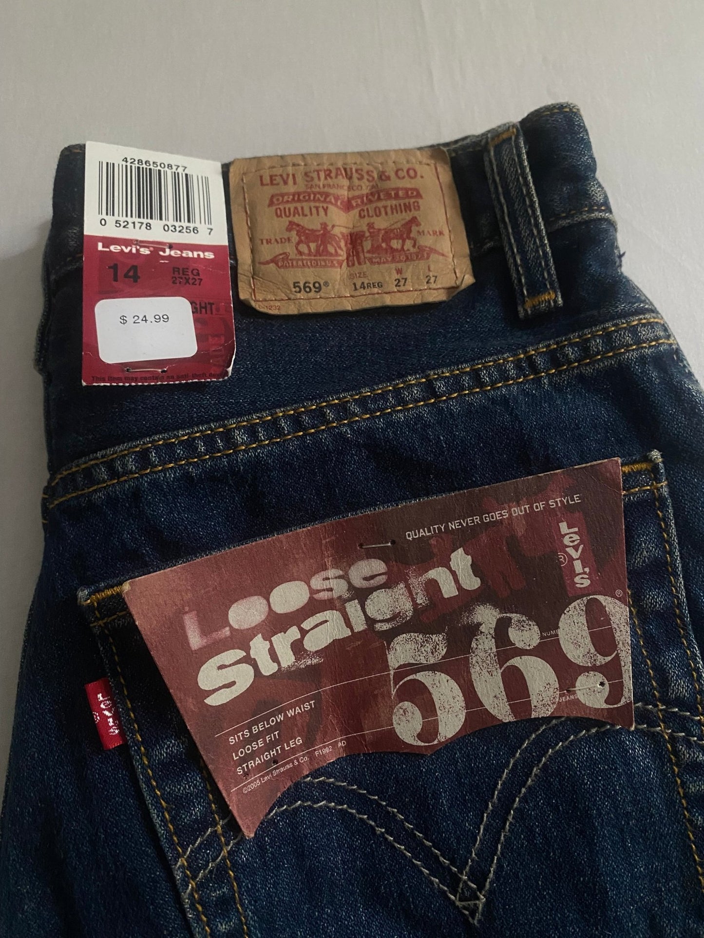 Jeanși Y2K Levi’s 569 – Loose Fit – NWT – W27 L27 - anbracaminte