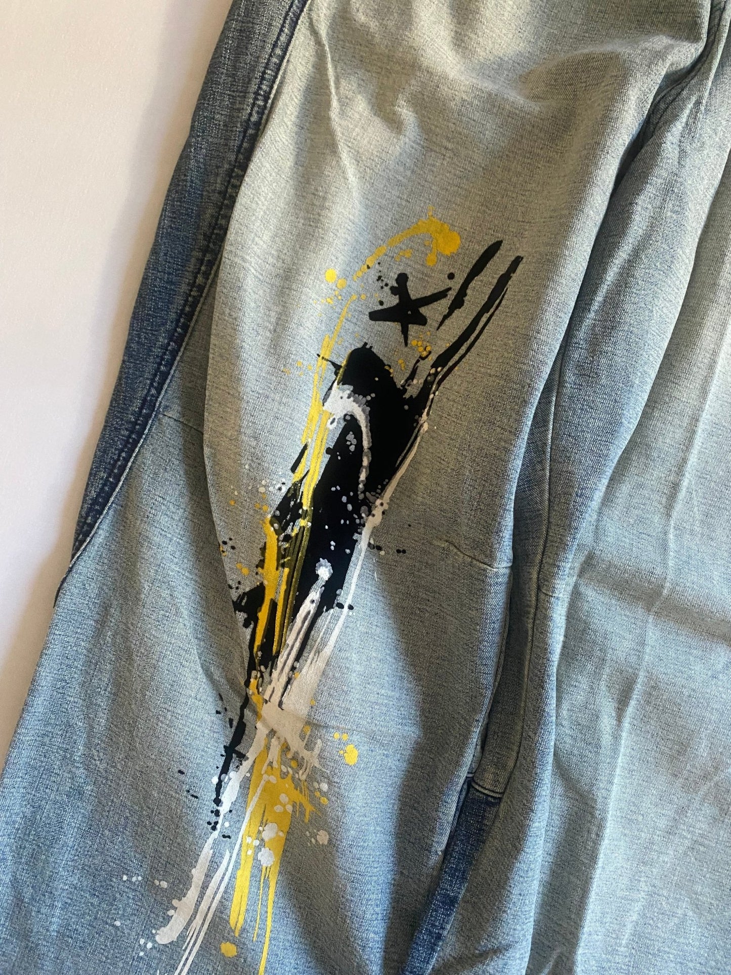📻 Jeanși Y2K Two Angle – Baggy – Printed & Embroidered – XL - anbracaminte