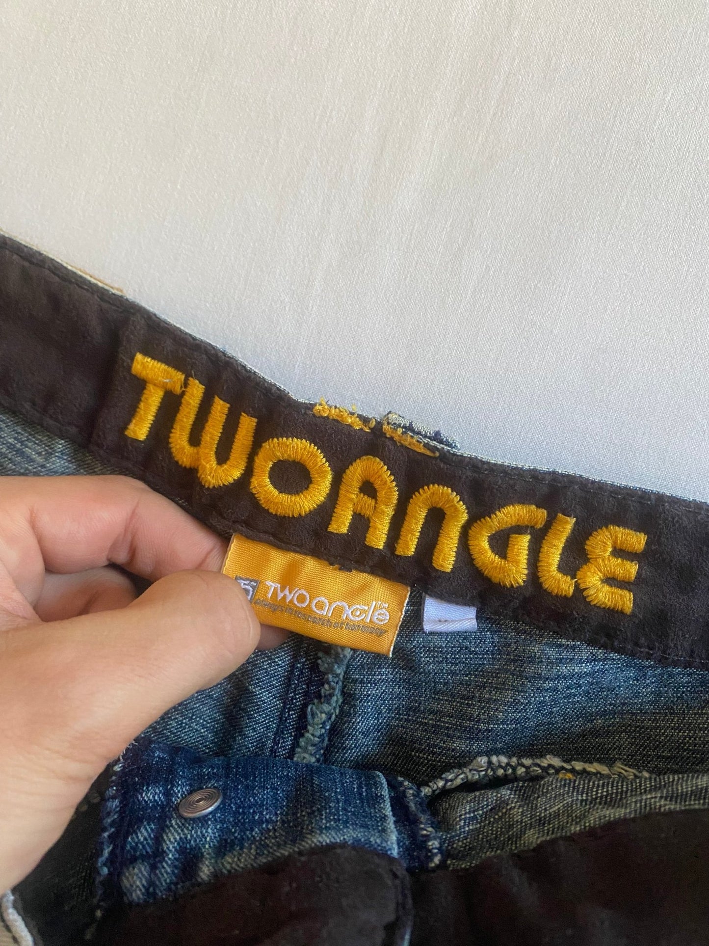 📻 Jeanși Y2K Two Angle – Baggy – Printed & Embroidered – XL - anbracaminte