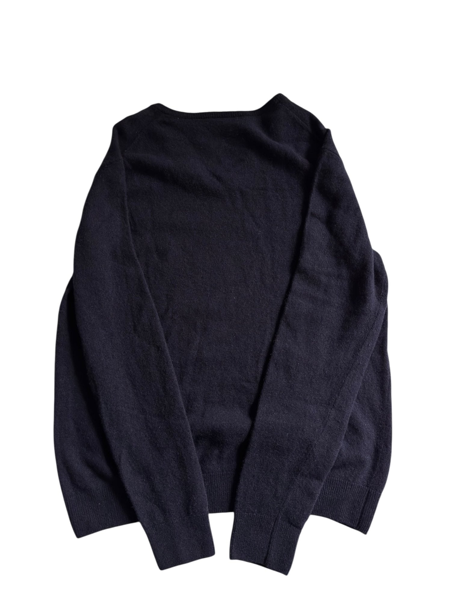 🐊 Lacoste V - Neck Jumper – Dark Navy – Pure New Wool – Size L - anbracaminte