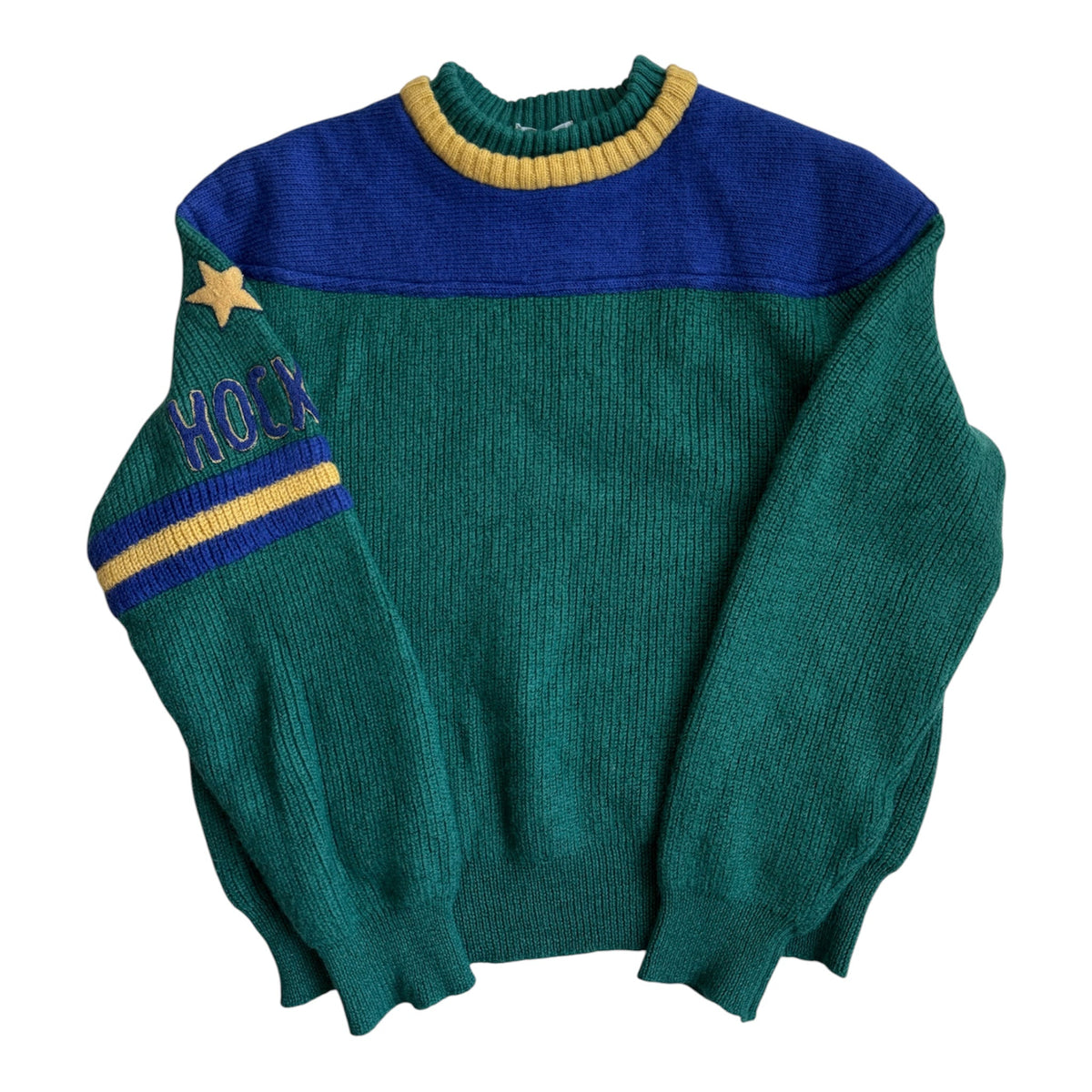 Les Copains Pulover Vintage Bărbați | Verde-Albastru | L - anbracaminte